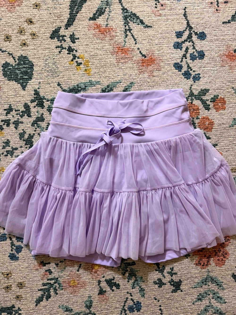 POPFLEX Lilac Tiered Chiffon Mini Skirt